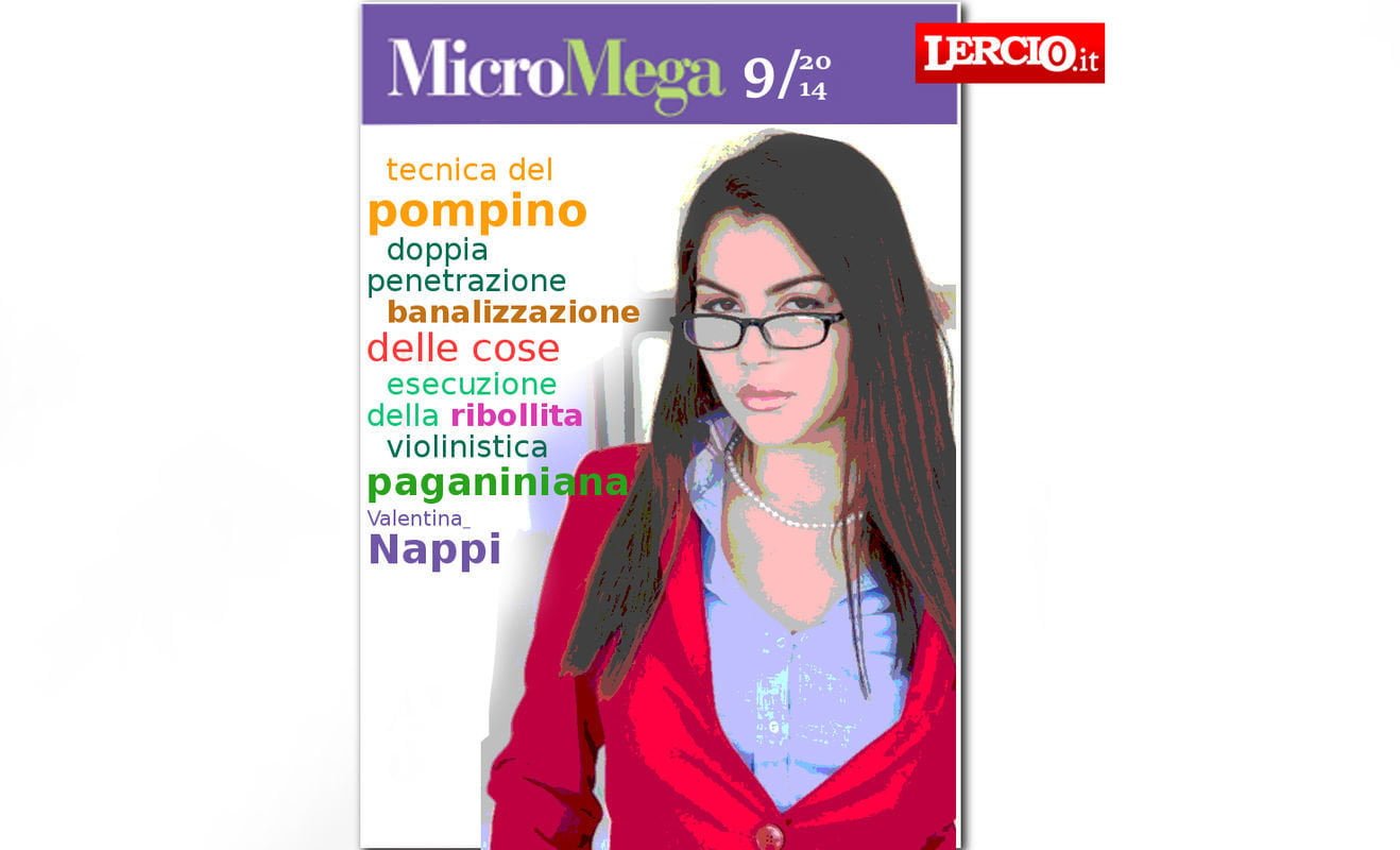 Valentina Nappi vestita sulla nuova copertina di MicroMega | Lercio