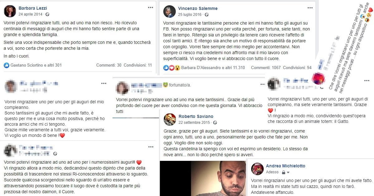 Facebook Da Domani Sara Obbligatorio Ringraziare Uno Per Uno Tutti Quelli Che Ti Fanno Gli Auguri Lercio